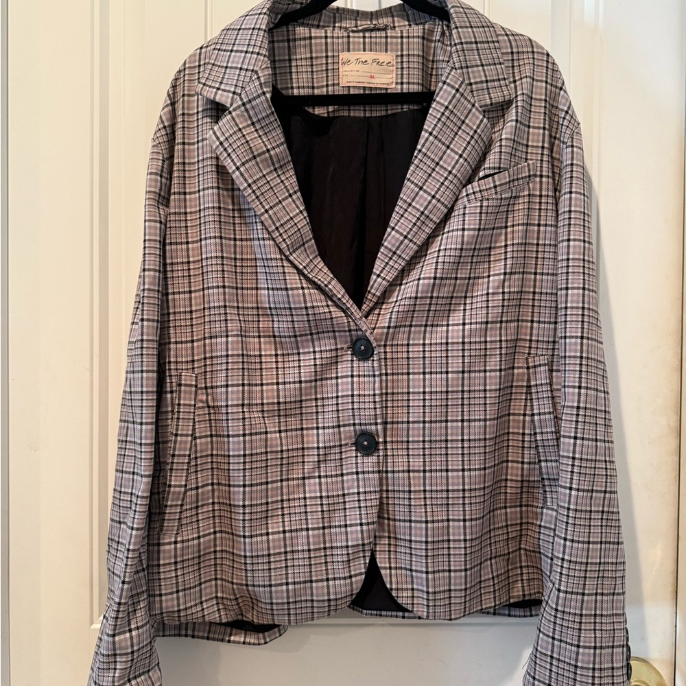 Free People Plaid Oversized Women's Jacket